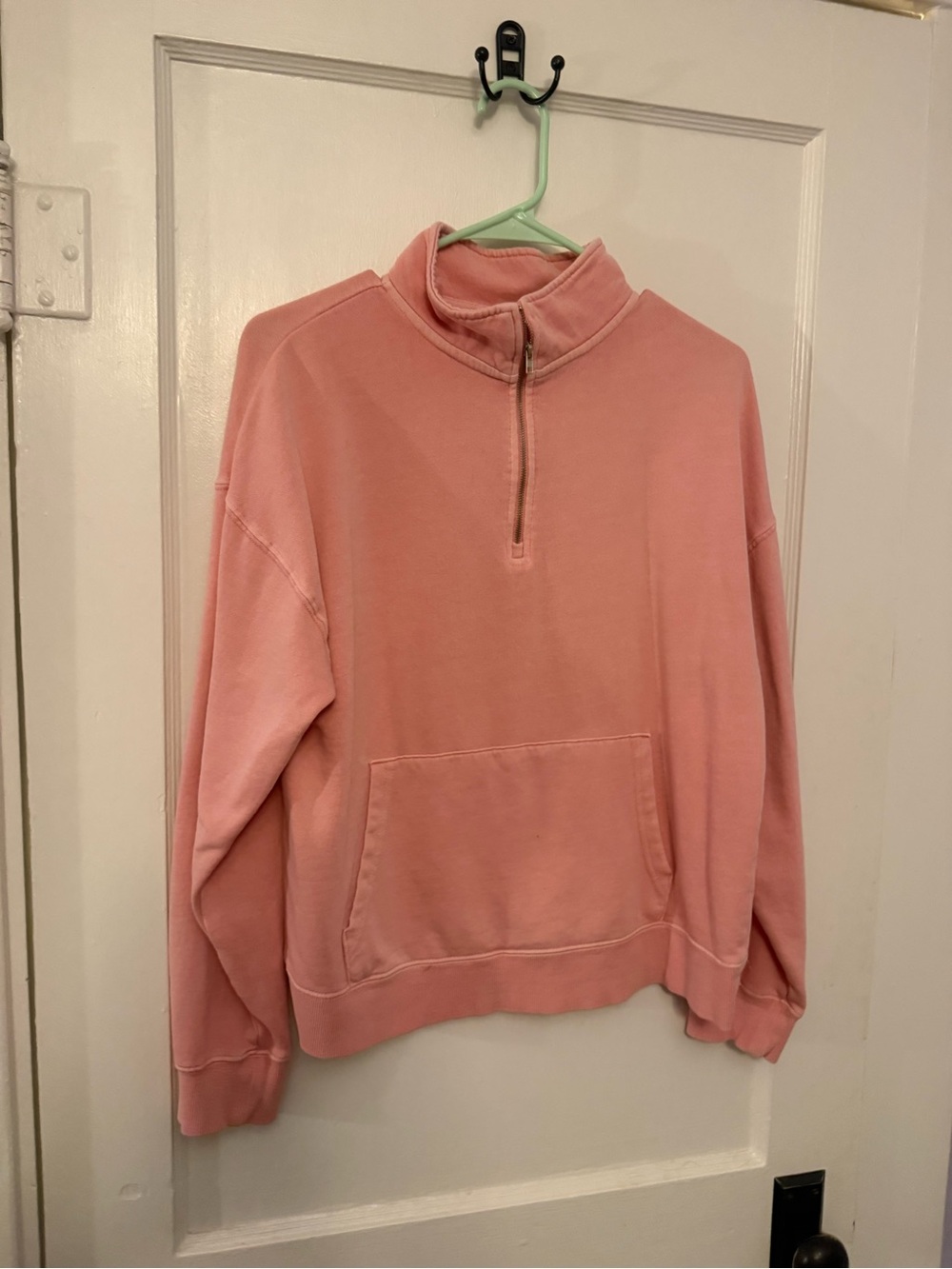 dip Faded Coral-Pink Half-Zip Pullover
